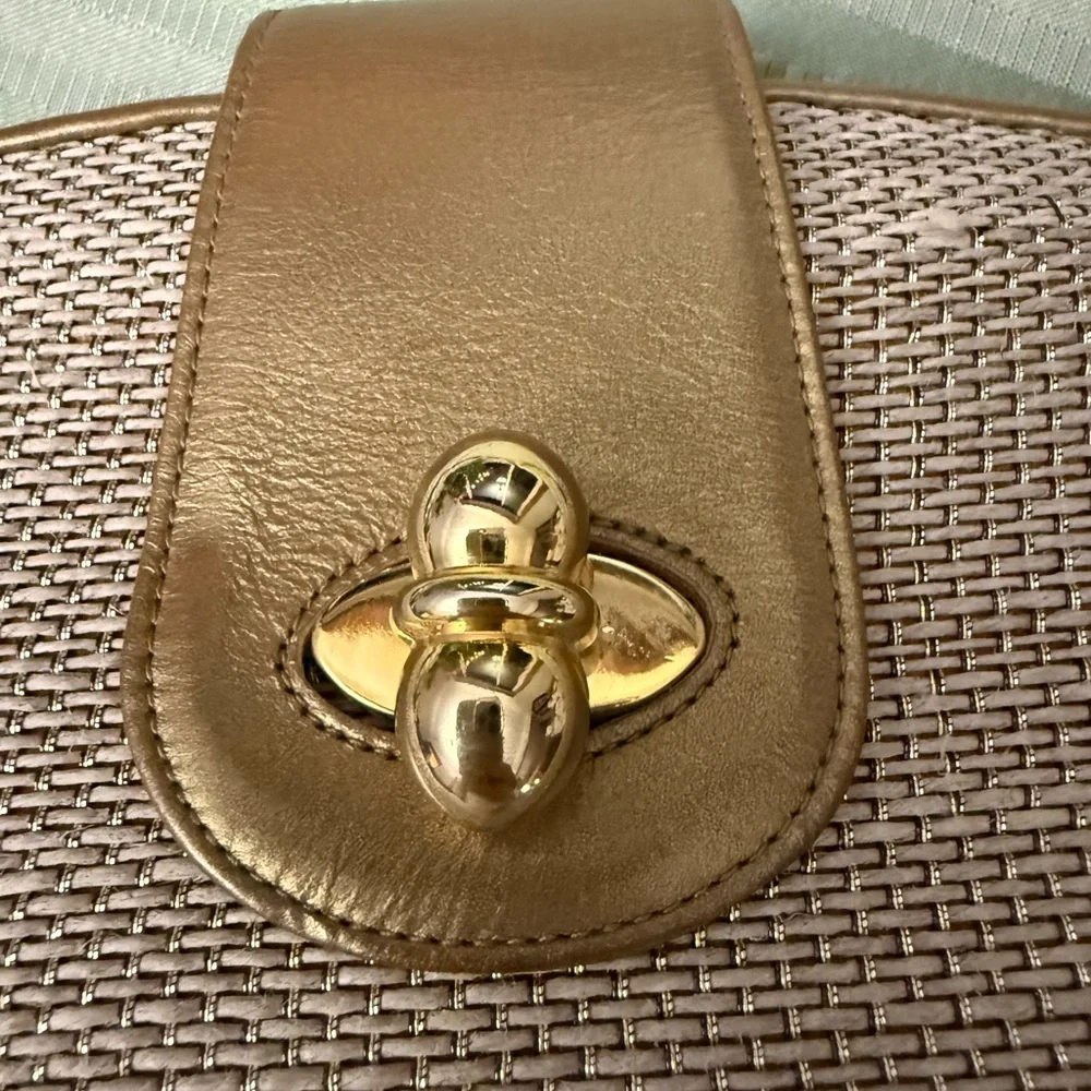 Stuart Weitzman Tan and Cream Crossbody Bag